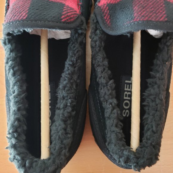 Sorel Dude Moc Suede Red Buffalo Plaid Moccasin 7.5 main image 5